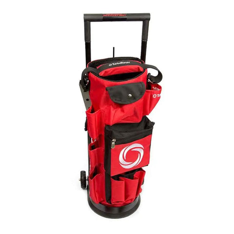 Rolling Tote Bag For B Size Acetylene Tanks Only No Torch Included Ergonomic Handle Heavy Duty Red And Black Carryall