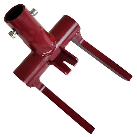 Back-Saver Pallet Breaker Head Only With Nail Puller, red steel head-only tool for 1-inch pipe handle