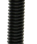 Black Oxide 12L14 Steel Latch Bolt 1/4-20 TPI, 3/4 Inch Thread Length, front view of threaded swing bolt for workholding and clamping.