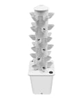 Vertical Hydroponic Grow Tower Kit With Four Led Lamps Six Levels And Thirty Planting Points For Maximum Yields No Fuss Setup Space Saving Indoor Garden System For Home Office Or Balcony