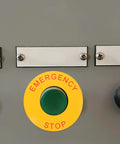Emergency Stop Sign Stickers For Industrial Machinery 2.44 Inch Self Adhesive Labels on control panel