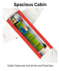 Interior view of the Airplane Building Block Set With 633 Pieces For Kids And Adults focusing on the drink and food bar in the cabin.