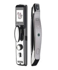 Rock Solid Smart Home Deadbolt Lock Featuring Quick Fingerprint Scan Plus App Remote Control And Backup Pin Codes For Hassle Free Keyless Entry System, sleek design with biometric access and keypad.