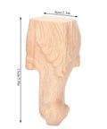 4 Pack European Style Dope Carved Cabinet Legs, Solid Wood Furniture Feet For Tables, Sofas, And Closets, Exquisite Carvings, Durable