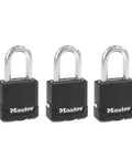 Heavy Duty Weatherproof Padlock Set Three Pack With Weather Cover For Outdoor Fences And Gates Keyed Alike Locks shown