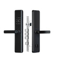 Top Shelf Smart Biometric Fingerprint Door Lock Featuring Wifi Remote Access And Companion Mobile App Integration For Quick Keyless Entry Dead Nuts Secure Wall Mounted Entryway Protection, sleek black zinc alloy construction.