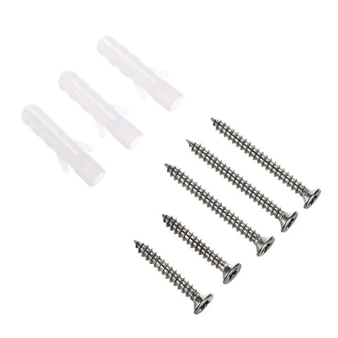Installation hardware for Two Pack Stainless Steel Door Stopper With Hook And Sound Dampening Rubber Bumper Wall Mounted Door Holder