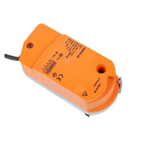 Heavy Duty Rotary Actuator Engineered To Replace Cqk24a Sr And Cqk230a Models in orange housing for HVAC applications.