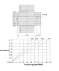 Technical diagram of Beefed Up Pneumatic Large Air Pressure Disc Brake Type Integral Wire Drawing Machine Brake Cylinder DBZ20.