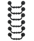 Six Pcs Vintage Black Drawer Pulls Handles Metal Bail Pulls For Cabinets And Furniture Durable Zinc Alloy With Anti Rust Finish