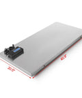 Real Deal Heavy Duty Digital Scale Built Like A Tank For Pets And Livestock With Roomy Stainless Platform And Slip Resistant Rubber Mat showing a spacious stainless steel platform.