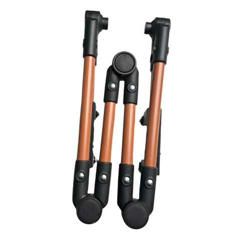 Universal Folding Wagon Handle Replacement Bar For Wagons And Carts No Tool Needed Easy Install Detachable Foldable Adjustable Length Push Pull Handle Fits Most Brands Brown, folded