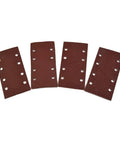 Heavy Duty AluSmallum Oxide Sanding Sheets With Punched Hook And Loop Design Come In A Pack Of 20 Assorted Grits for wood and metal finishing.