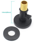 2 Inch Brass Shower Body Spray Jets With Independent On Off Switch And 360 Degree Rotation Matte Black Wall Mount