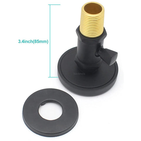 2 Inch Brass Shower Body Spray Jets With Independent On Off Switch And 360 Degree Rotation Matte Black Wall Mount