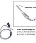 K Type Thermocouple Exhaust Probe With 1 Eighth Inch NPT Connector For Car Temp Monitoring High Temperature Sensor