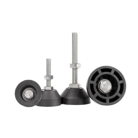 Heavy Duty Adjustable Leveling Feet M6 To M12 For Furniture In Stainless Steel Or Nylon Slip Proof And Earthquake Resistant Easy Height Adjustment For Cabinets Desks Tables And Appliances, black leveling feet
