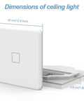 Dimensions of Two Pack Square LED Flush Mount Ceiling Light 24W 2050LM 5000K Daylight Ceiling Fixture