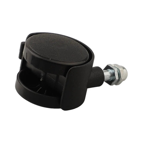 Black plastic mute caster wheel with bolt and nut, 40x30x8mm replacement wheel