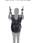 Back view of Flexi Pro Gimbal Vest Stabilization System for 3-Axis Rigs up to 40lb Payload with ergonomic design.