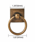 10 Pack 1.9 Inch Ring Cabinet Knobs With Vintage Antique Brass Backplates For Drawers Dressers Kitchen Cabinets Closets