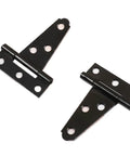 Black metal rotating concealed cabinet hinges set of six, heavy duty door fittings for home and furniture, easy install