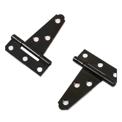 Black metal rotating concealed cabinet hinges set of six, heavy duty door fittings for home and furniture, easy install