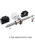 Beefy 16mm Rolled Ball Screw Kit With 1610 Lead 10mm, SFU1610 Single Nut, BKBF12 End Support, DSG16H Housing And Coupling For CNC Z Axis Motion