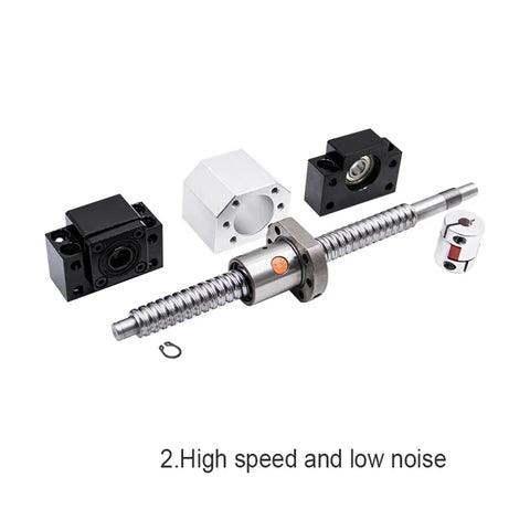 Beefy 16mm Rolled Ball Screw Kit With 1610 Lead 10mm, SFU1610 Single Nut, BKBF12 End Support, DSG16H Housing And Coupling For CNC Z Axis Motion