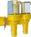 Washing Machine Solenoid Valve Replacement Kit F8286401 No Hassle Direct Fit For Compatible Washers Durable Dual Material Housing Easy Install Verify Model Compatibility With Your Manufacturer Size Chart, yellow plastic valve