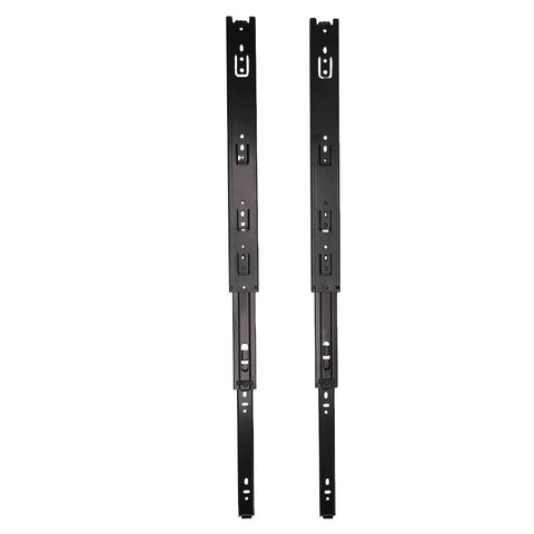 Full Extension 16 Inch Drawer Slides With Quiet Operation Heavy Duty Cabinet Rails Perfect For Dressers And Kitchen Cabinets Smooth Glide Durable Steel Hardware 2 Pack, black steel pair