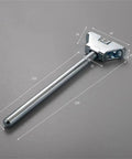 Heavy Duty Hidden Shelf Bracket For Wall Mounts with dimensions shown, adjustable floating shelf support pin in sturdy steel.