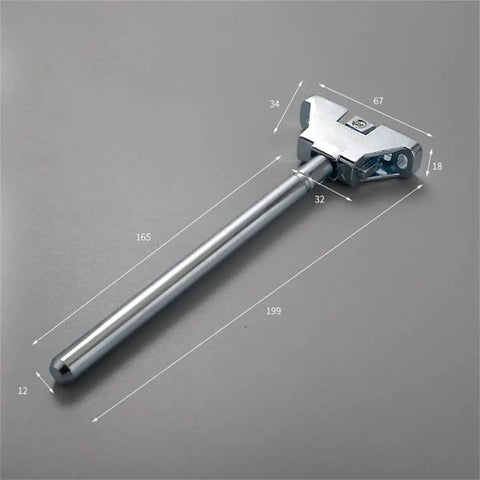 Heavy Duty Hidden Shelf Bracket For Wall Mounts with dimensions shown, adjustable floating shelf support pin in sturdy steel.