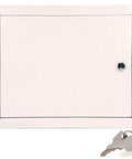 No Sweat Steel Access Panel For Drywall Featuring Keyed Lock And Flush Mount Setup To Hide Valves While Keeping Your Walls Clean And Plumbing Systems Fully Squared Away with key, 24x16 inch, white panel.