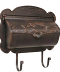 Hummingbird Horizontal Wall Mount Mailbox Copper Aluminum Outdoor Letter Box with Rust Free Finish Brass Hardware