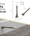 Spring Door Stopper With Rubber Tip 3-1/4 Inch Pack Of 4 Wall Mounted Door Stop Cushion Protects Doors From Slamming Ideal For Home Office School Great For High Traffic Areas