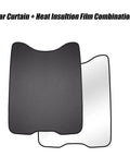 Sunshade for Ford Mustang Mach-E; foldable glass-roof shade with reflective cover, black