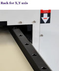 51 By 98 Inch 1325 Ad And Woodworking CNC Router With 3KW Spindle, showing gear and rack for X,Y axis, US Stock