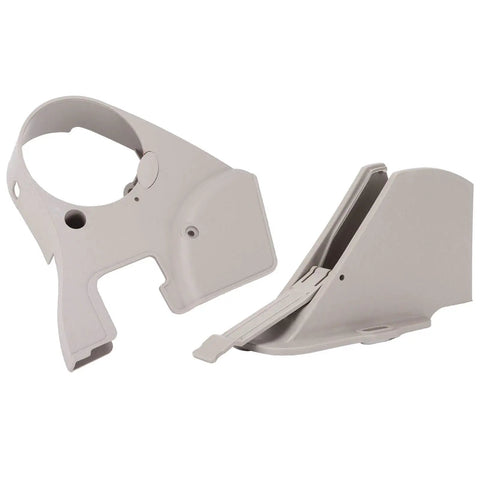 Pro Grade Sewing Machine Cover Shell Guard, lightweight durable plastic protective cover, shown disassembled for industrial use.