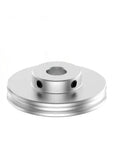 U Shaped Aluminum Alloy Pulley With Single Slot O Type Design, 8mm Bore, 12mm Shaft, 60mm Outer Diameter, Round PU Wheel, V Belt Or O Strap Compatible, Built Tough Heavy Duty Drive Pulley For Industrial Motors And Equipment, front view