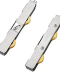 Top Shelf Stainless Steel Sliding Door Rollers With Double Copper Wheels For Shower Window Track, detailed close-up view.