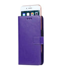 Premium Purple Leather Shell Case Cover For Danew Trace T-One 5.5 Inch Phone, displayed with a device inside.