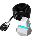 External PC Power Button Switch Cable 2 Meter Long ATX Desktop Computer Case Power On Off Controller For Motherboard And Case No Fuss Power Switch Cable For Convenient PC Power, black cable with adhesive button