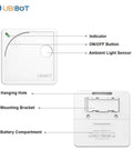 WiFi Temperature Humidity And Ambient Light Sensor With Pro Grade Data Logger External Probe Support Real Time Alerts Two Point Four GHz Wireless component diagram