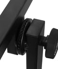 Close-up of locking knob on Heavy Duty Folding Z Keyboard Stand With Adjustable Height From 23.5 To 36.5 Inches Double Center Brace