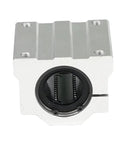 Heavy Duty 16MM Linear Motion Ball Bearing Slider Block Bushing with visible black insert and aluminum housing.