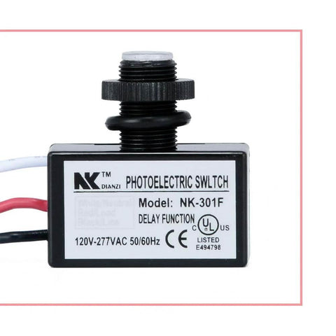 Dusk To Dawn Photoelectric Sensor Switch For Outdoor Lighting, Flush Mount Photocell 120-277V, Auto On Auto Off, 2 Pack