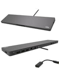 Hella Efficient USB C Docking Station With Integrated Active Cooling Fan And Ergonomic Laptop Rest Angle Thunderbolt 3 Compatible, showing ports and cable.