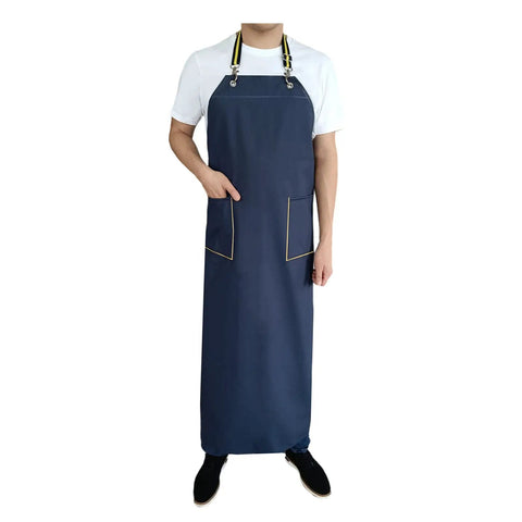 Heavy Duty Waterproof Rubber Apron With Pockets For Dishwashing And Restaurant Use 47 Inch Adjustable Neck Strap