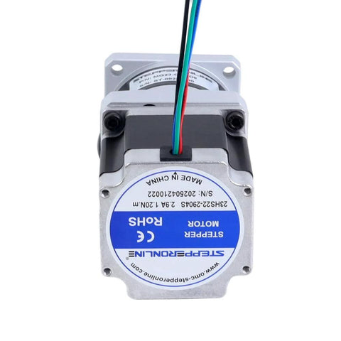 Nema 23 Stepper Motor with Gearbox featuring 10 to 1 planetary gearbox for high torque and precision control in CNC and robotics applications.